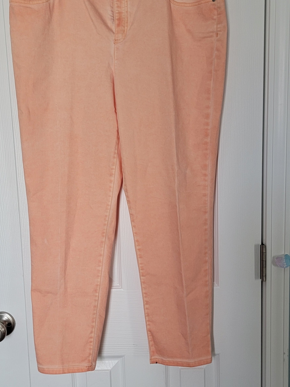 Chico's Peach Ankle-Length Slim Jeans